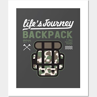 life is journey - backpack(dark shirt) Posters and Art